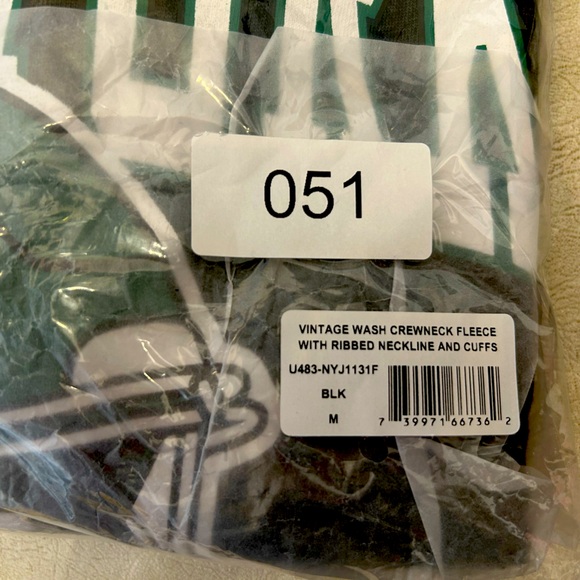 NFL Women's New York Jets Gameday Couture Vintage Wash Crewneck Black - Picture 7 of 7